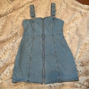 Forever 21 denim zipper minidress